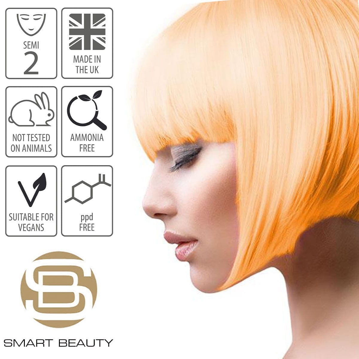 Sunset Orange Pastell-Haarfarbe | Semi-permanente Haarfarbe