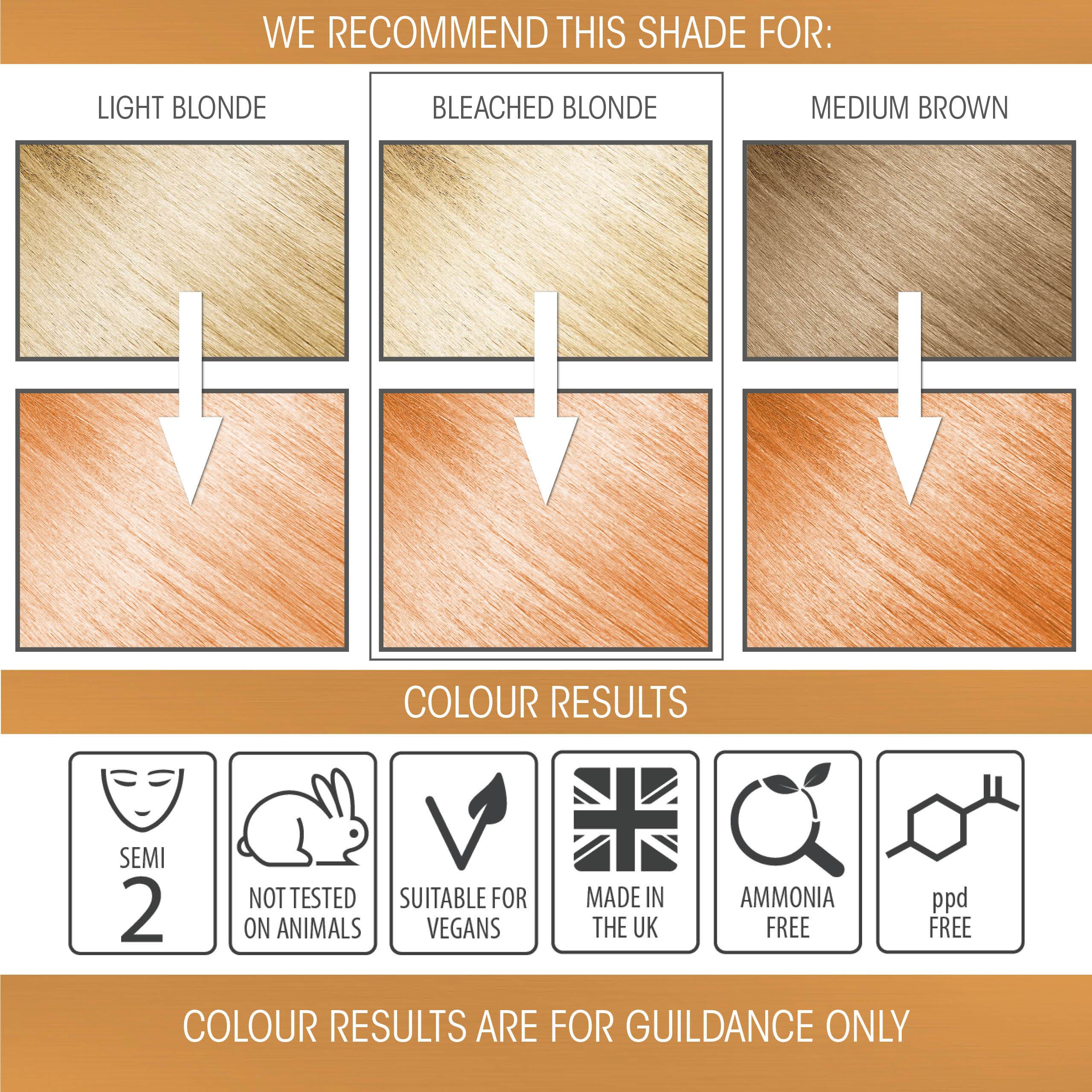 Sunset Orange Pastell-Haarfarbe | Semi-permanente Haarfarbe