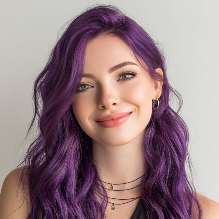 Amethyst Violet Haarfarbe mit Plex Haarpflege-Conditioner, Permanente Haarfarbe