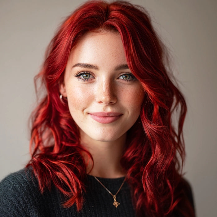 Hollywood Rot Haarfarbe mit Plex Haarpflege-Conditioner, Permanente Haarfarbe