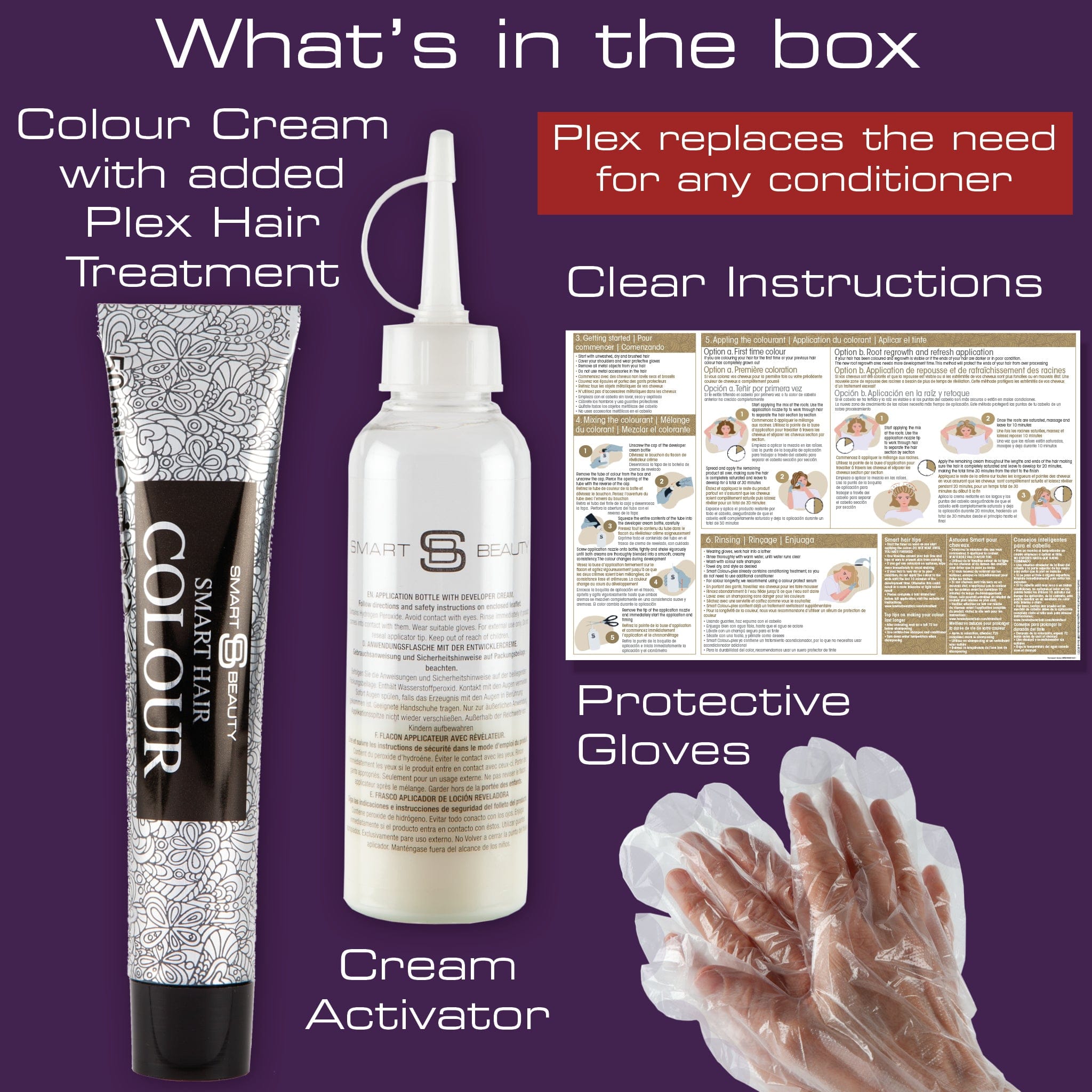 Pro Finish Bundle Pack - Amethyst Purple Hair Dye &amp; Colour Refresher - Permanent Hair Colour with Maintenance Colour Booster