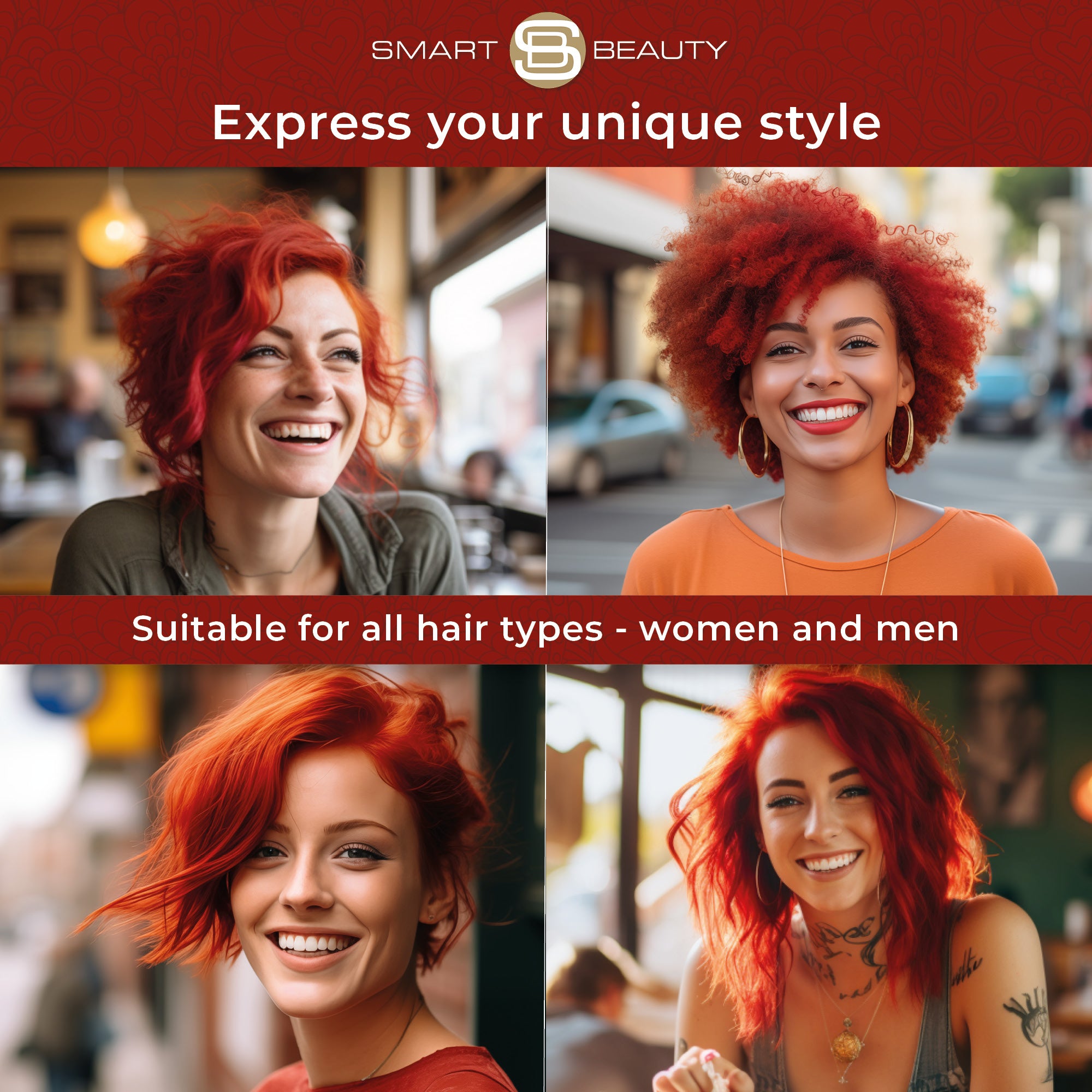 Hollywood Red Hair Dye with Added Plex Hair Care Conditioner, Permanent Hair Colour