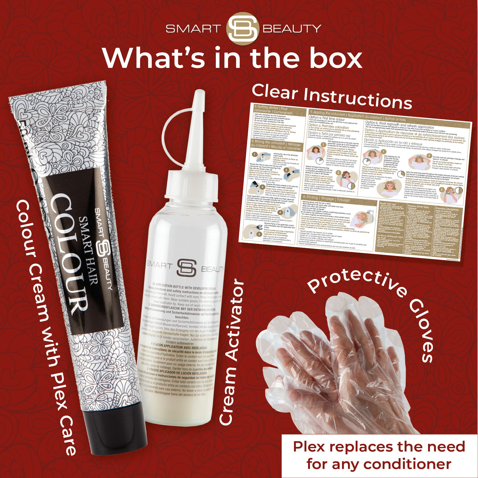 Hollywood Red Hair Dye with Added Plex Hair Care Conditioner, Permanent Hair Colour