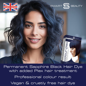Sapphire Black Hair Dye | Permanent Hair Colour