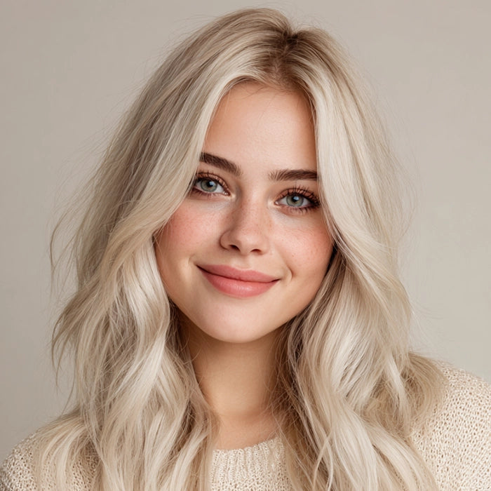 Ash Blonde Hair Dye with Added Plex Hair Care Conditioner, Permanent Hair Colour